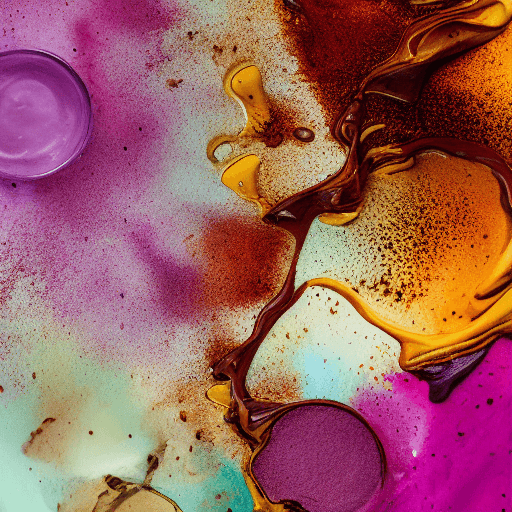 AI generated: unstirred paint, bubbles, oil, studio lighting, earthy colours, trending on artstation, swirly, ice ...