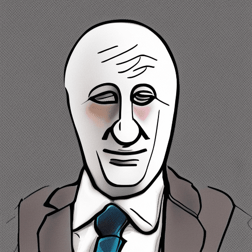 AI generated: Joseph Brodsky in the style of a cartoon, 8k