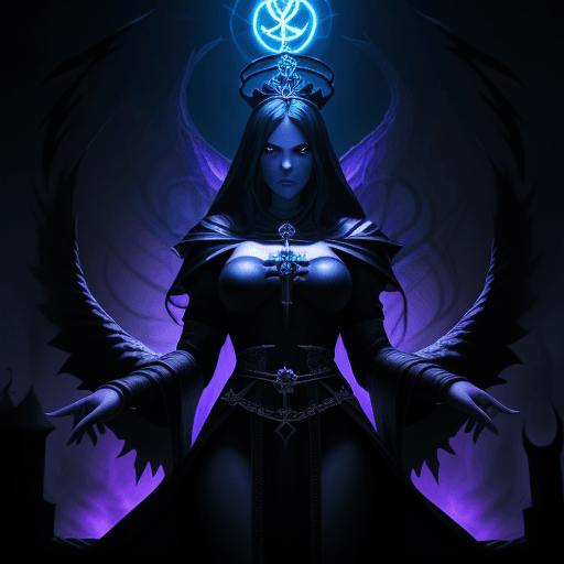 AI generated: (game character 1:3)::2 royal, darkness, Magic the gathering, vibrant contrast, in spiral of ghost i...