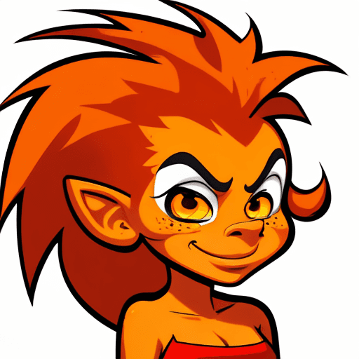 AI generated: character, fire head,  cartoon, art , high quality, drawn, portrait, looking on the left side,
