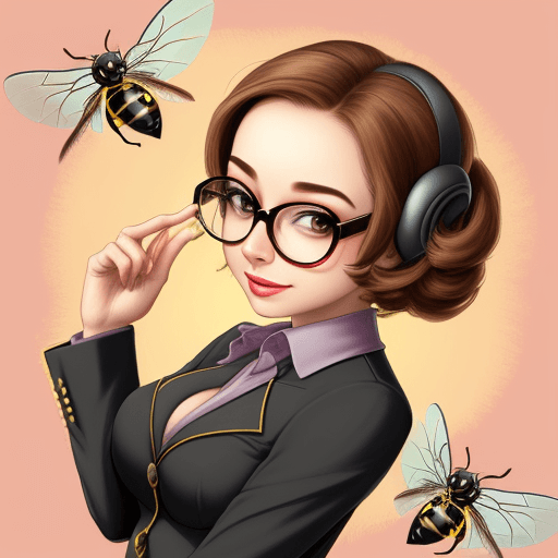 AI generated: 
cute wasp wearing glasses