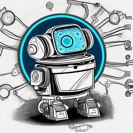 AI generated: A drawing for a web app error screen that shows that the service is unavailable by showing a cute an...