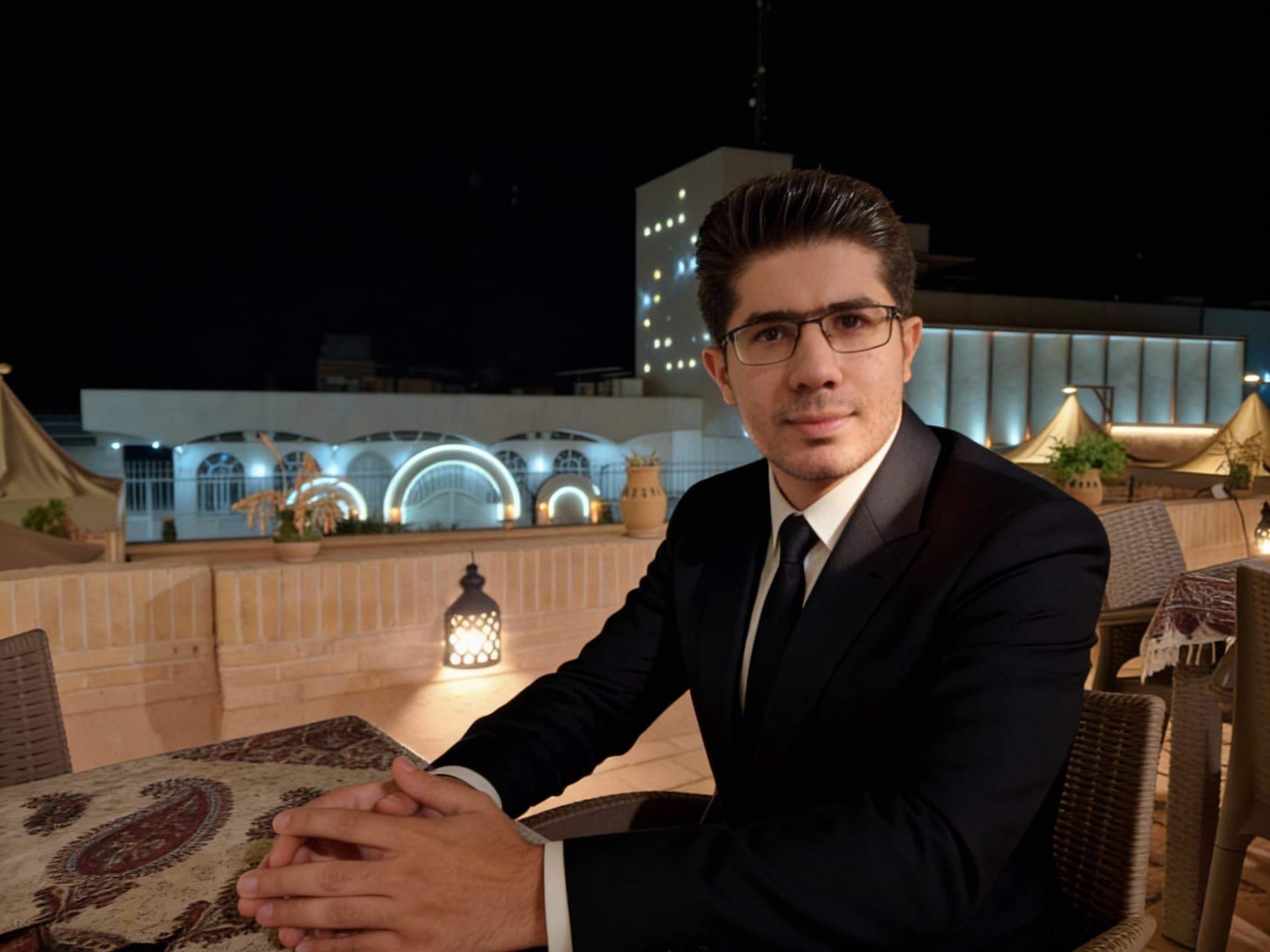AI generated: “He stands in a perfectly tailored suit, carrying an air of quiet confidence and refined elegance. S...