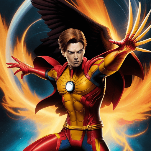 AI generated: marvel comics x-man phoenix 

