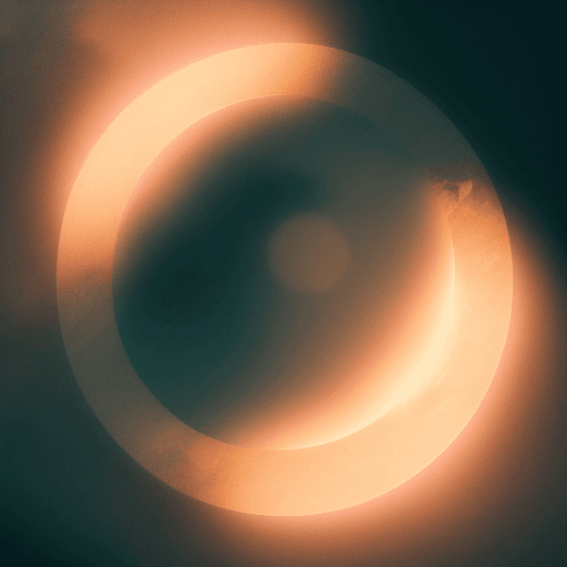 AI generated: image of a circle, with dreamy colors, dramatic light, pale sunrise, battered, low angle, trending o...