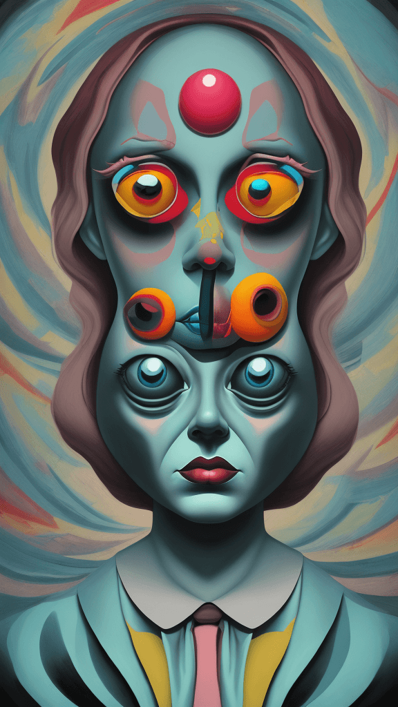AI generated: surrealist art style
surrealism art
surrealist conceptual art
abstract portrait
pop surrealism lowbr...