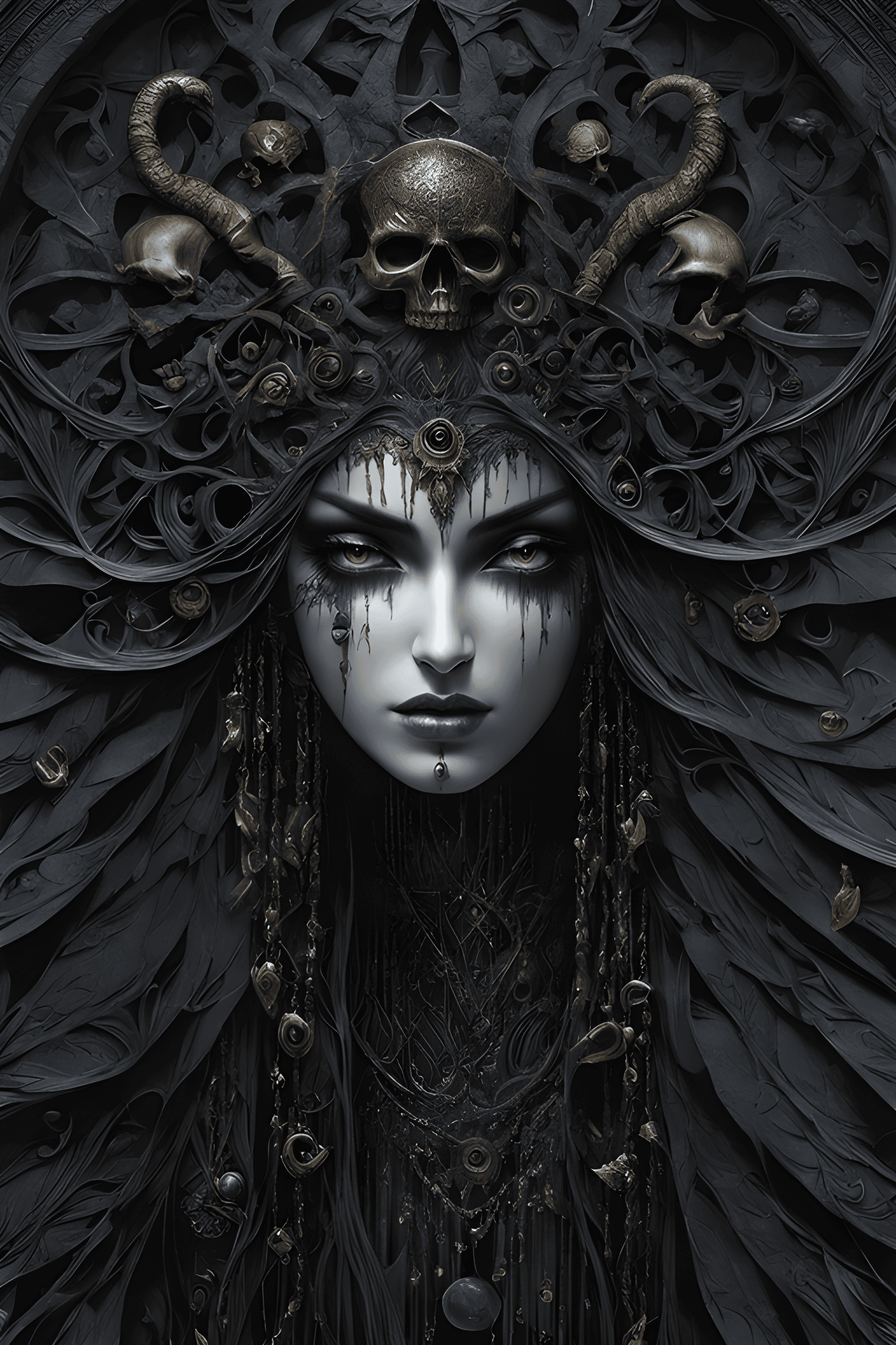 AI generated: The Curse of the goddess, gothic, masterpiece from the amazing, incomparable, greatest artist of our...