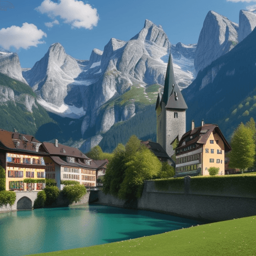 AI generated: belle paysage de la suisse