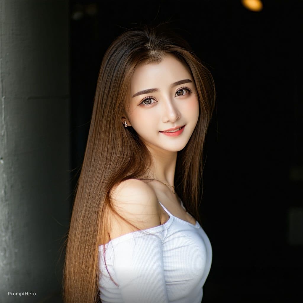 AI generated: beautiful sexy girl with long hair 