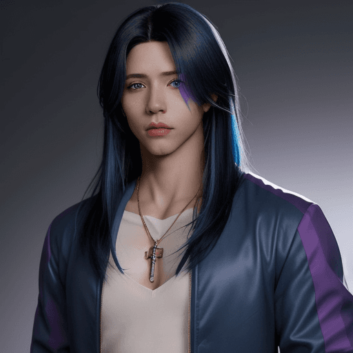 AI generated: Generates an image with the best possible quality and realism of a male anime character. This charac...