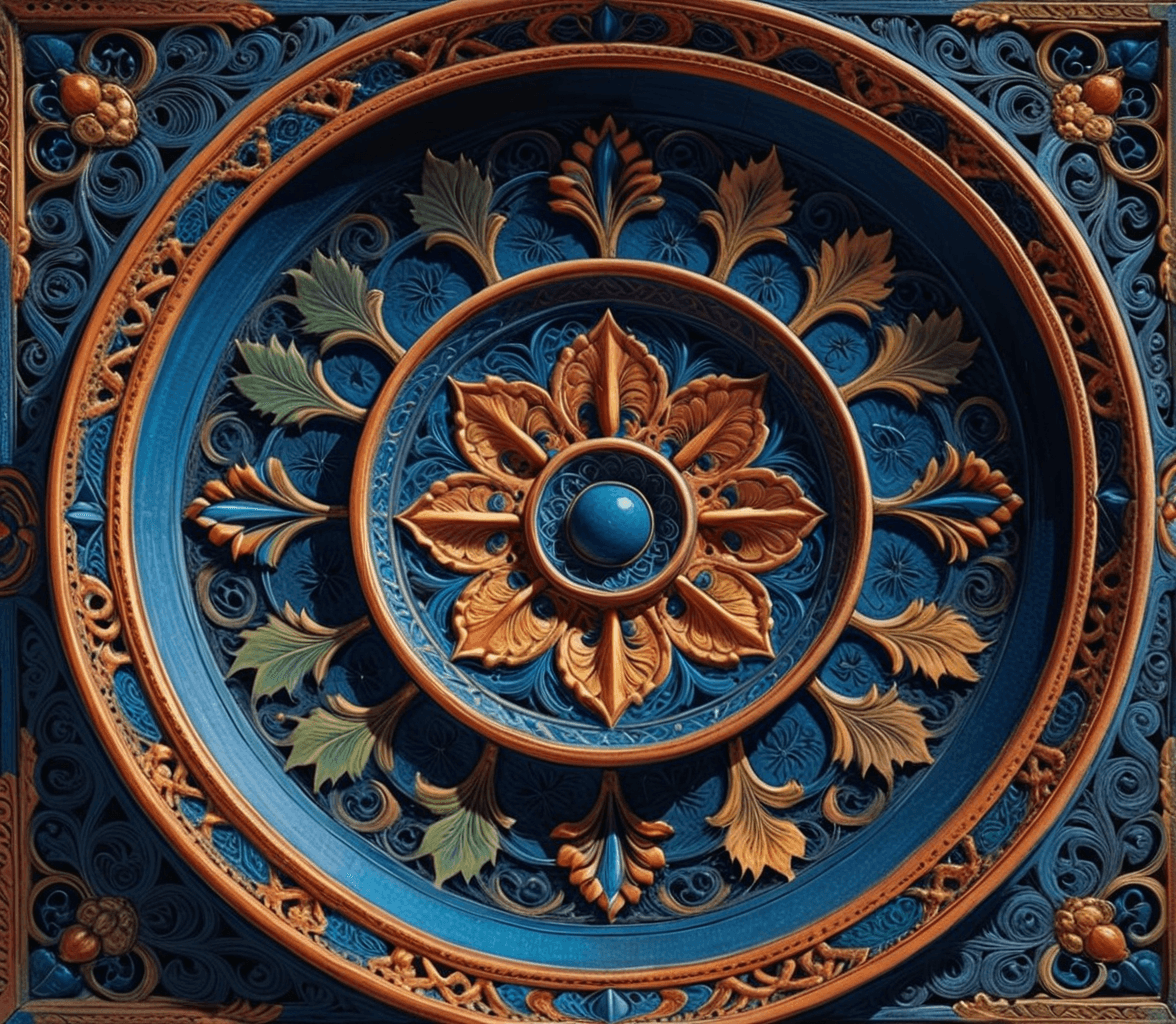 AI generated: ornations in Broa style, intricate decoration