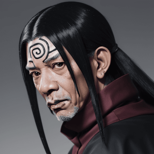 AI generated: Orochimaru from the anime named naruto, but with morgan freeman's face