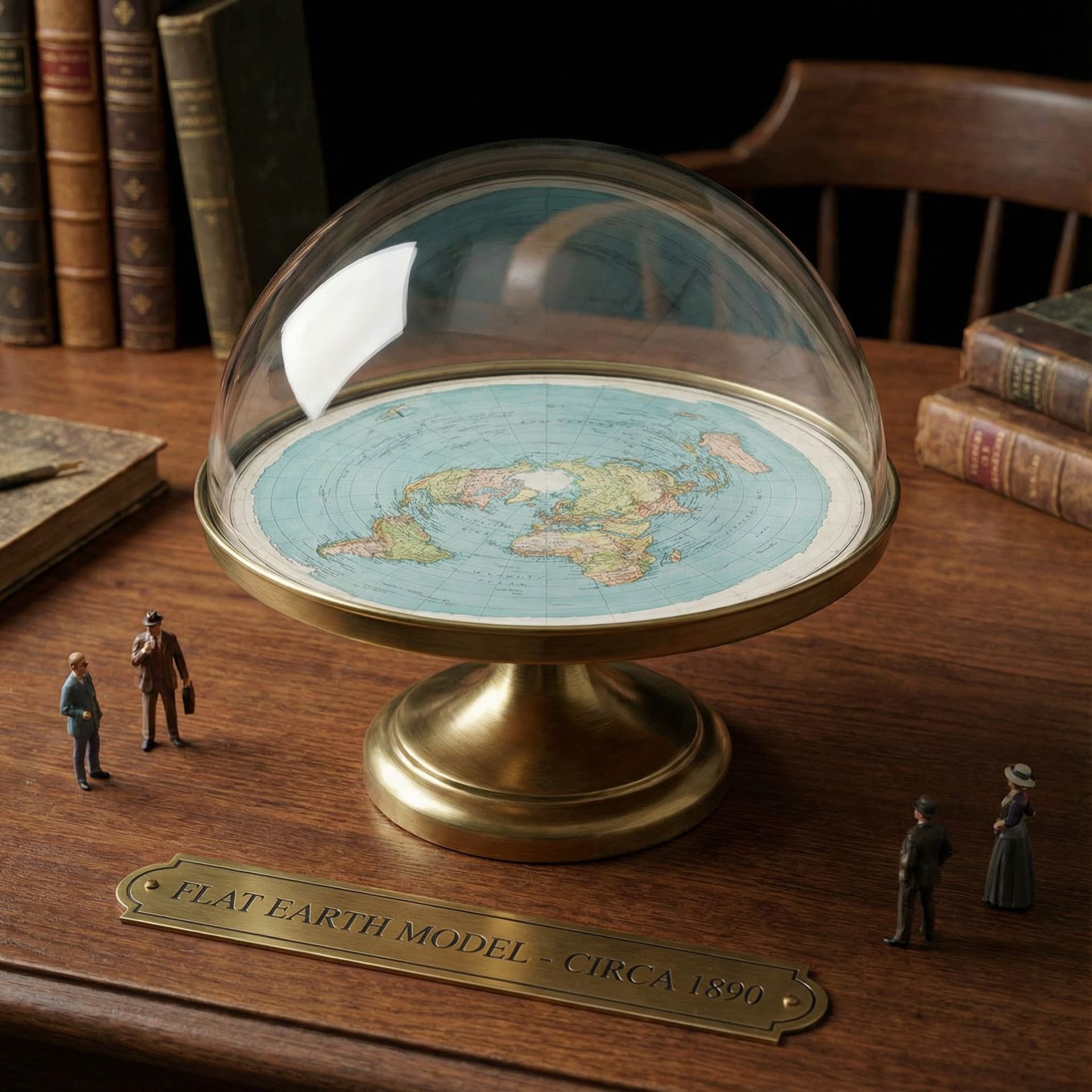 AI generated: Flat earth model