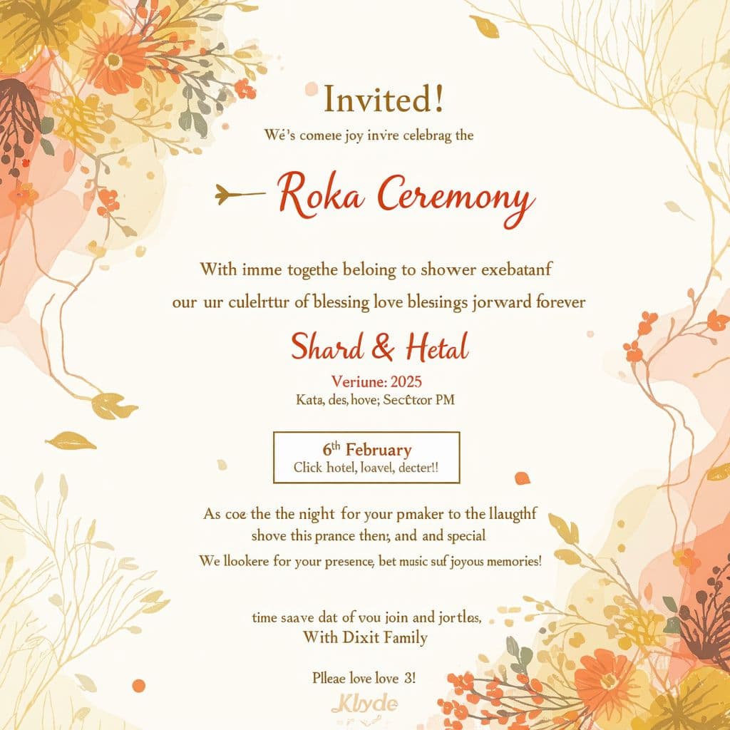 AI generated: A wedding invite image with following details You're Invited!

With immense joy and excitement, we i...