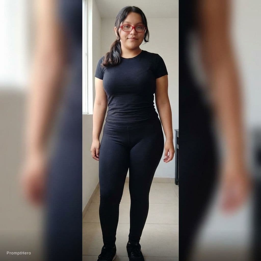 AI generated: An 18-year-old girl, 165 centimeters tall, with large breasts, a slightly heavier build than average...