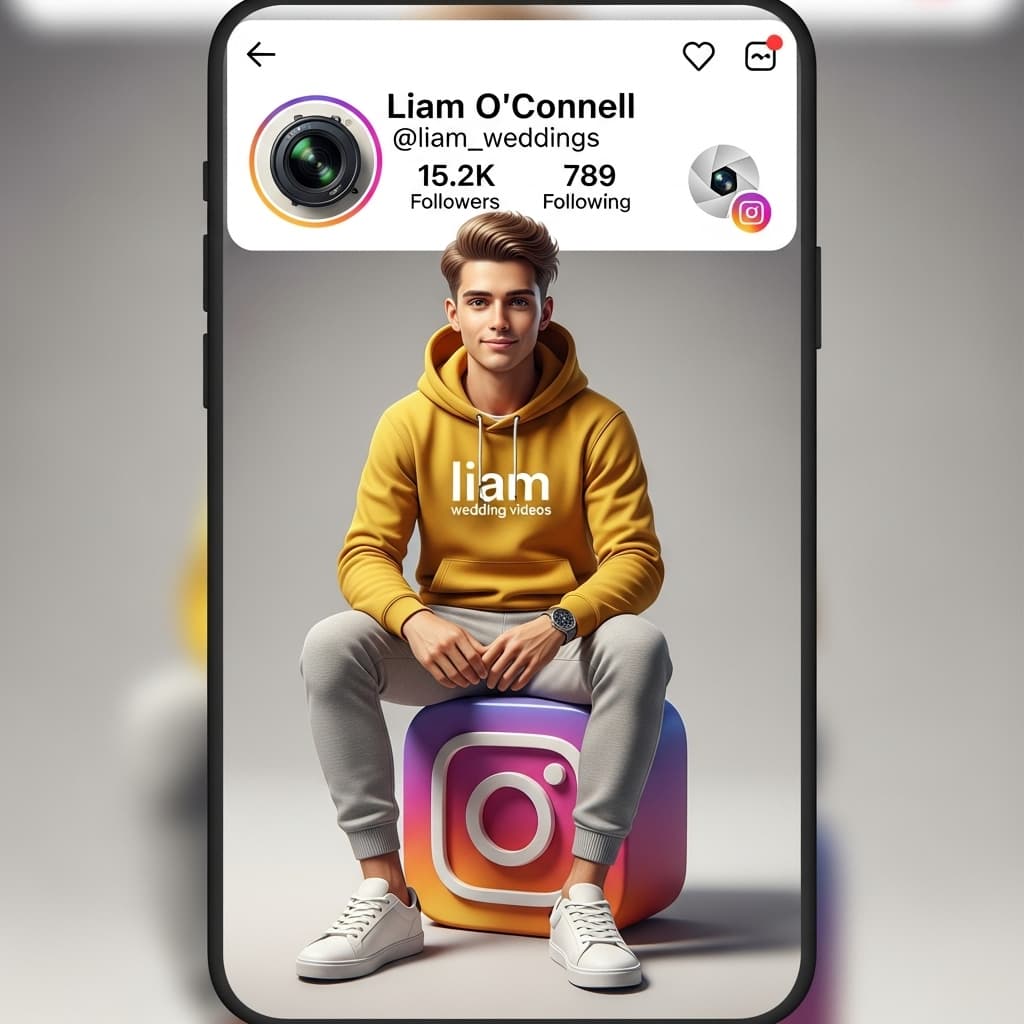 AI generated: "Create a hyper-realistic image in vertical format 9:16. Show a young man with the appearance of [yo...