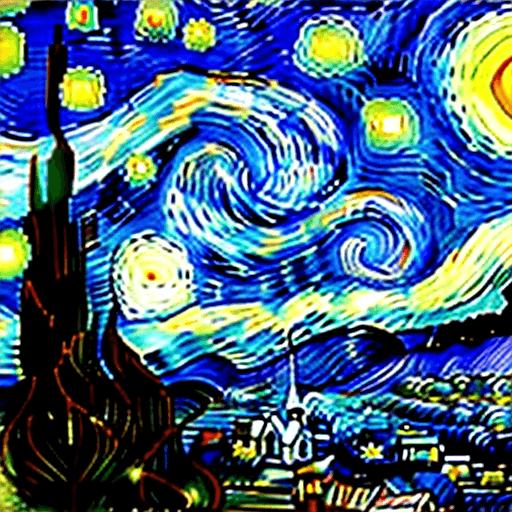 AI generated: starry night from vincent van gogh