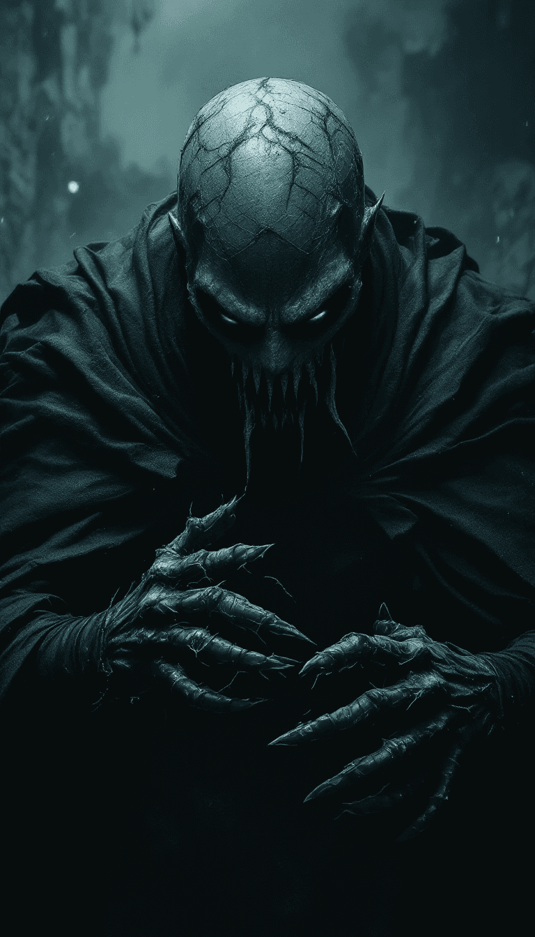 AI generated: dystopian style The evil grotesque superman. bleak, post-apocalyptic, somber, dramatic, highly detai...
