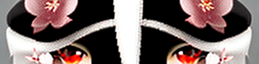 AI generated: cherry blossom, hu tao(genshin_impact), black hat, flower on hat, symbol shaped pupils, flower shape...