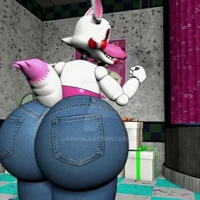 AI generated video: anthro, vixen, big butt, booty shake, butt expansion, twerking, rear view,