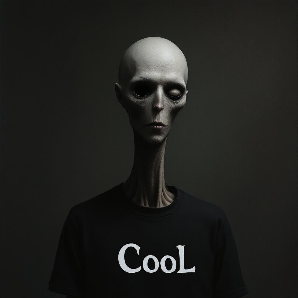 AI generated: surreal Art with Ultra Fine Painterly. Portrait of a mysterious slender man with long neck, slightly...