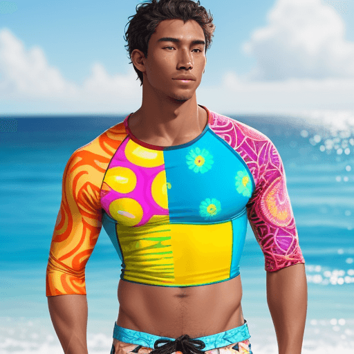 AI generated: Imagine a man with a sun-kissed complexion, his skin tanned from days spent under the brilliant summ...
