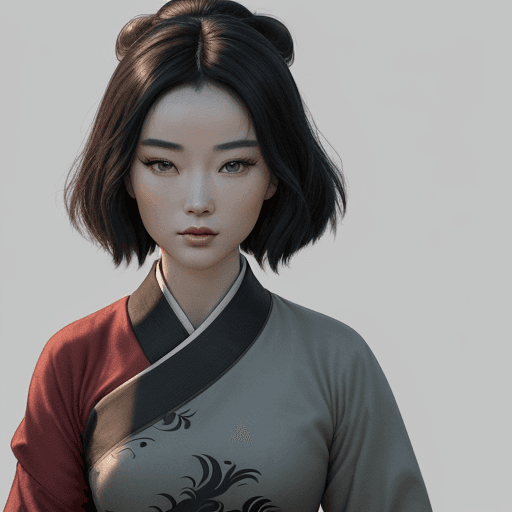 AI generated: "Créez une illustration de Mulan, la légendaire héroïne chinoise. Mulan est une jeune femme d'une be...