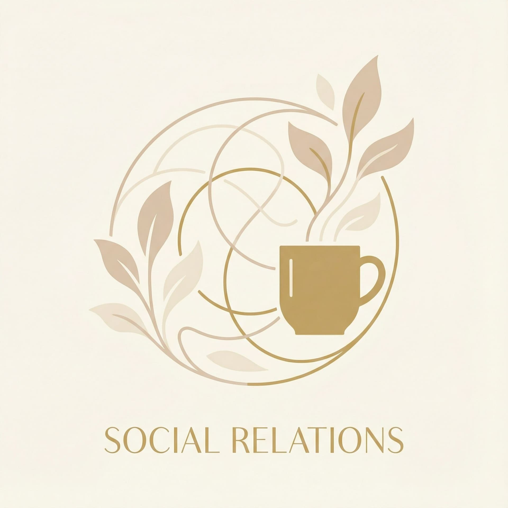 AI generated: Minimalist 2D flat vector illustration, welcoming and elegant. Color palette: Soft beige, cream, and...