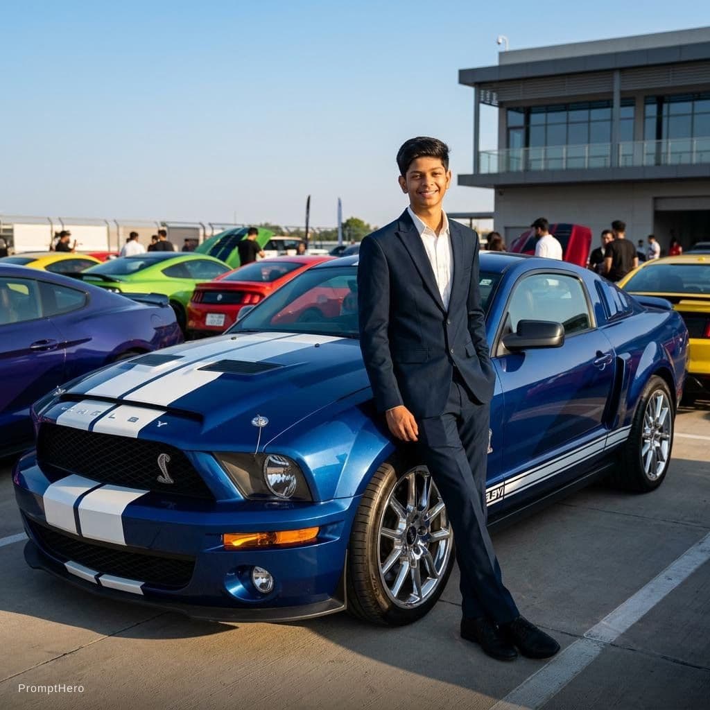 AI generated: A colour full mustang pic 