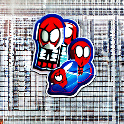 AI generated: sticker 2d spiderman