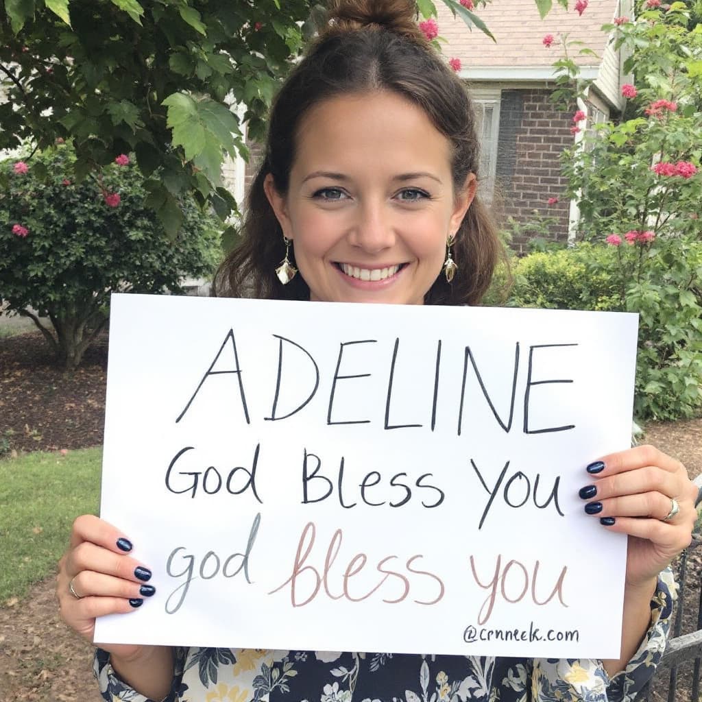 AI generated: Adeline, God bless you