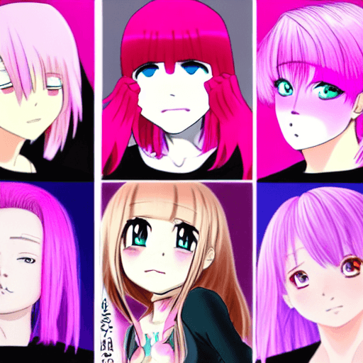 AI generated: Anime, facesitting, pink hair