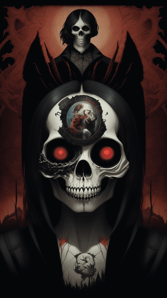 AI generated: there is a Paperbacks special macabre edition and polaroid media artwork collaboration poster of "A ...