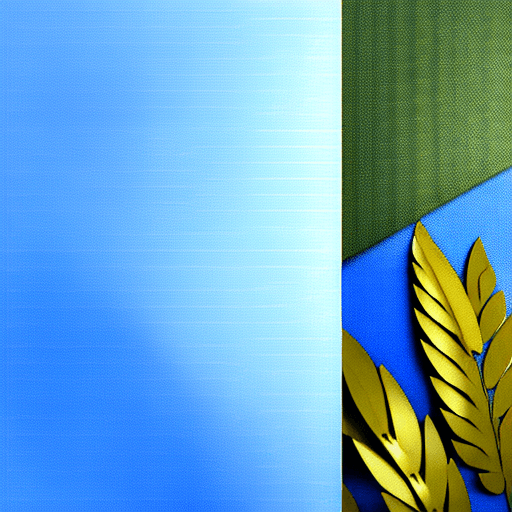 AI generated: Flat lay, material board, old green fern printed wallpaper big size sample, old brass sample, old ro...