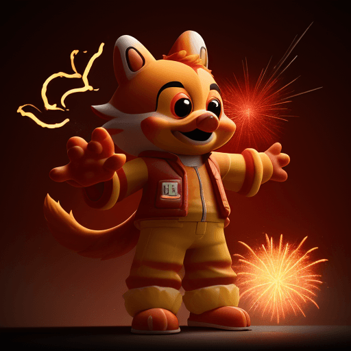 AI generated: Jollibee, in the style of furaffinity, red, #vfxfriday, massurrealism, explosive pigmentation, spiri...