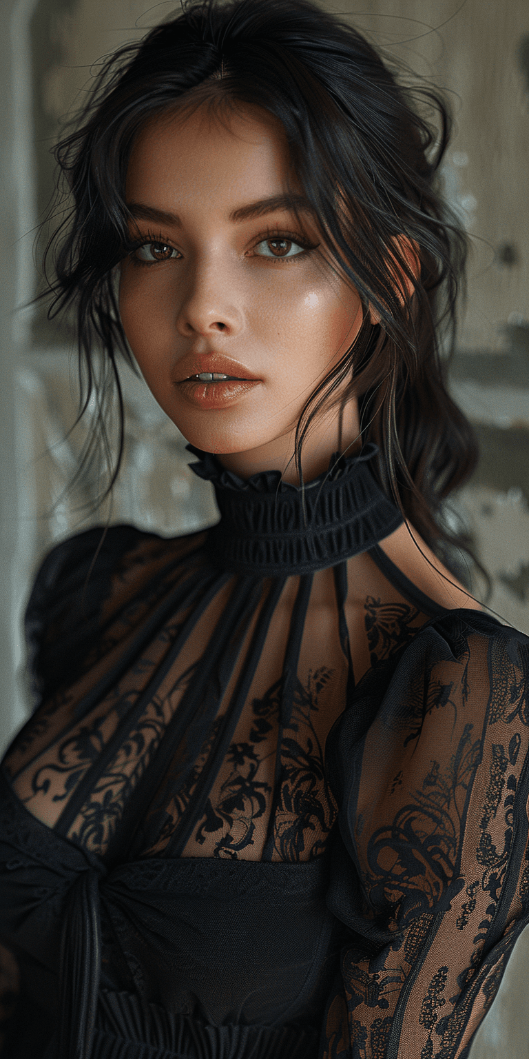 AI generated: fashion photography, cover photo, female model, facing the camera, shot on Sony A7 III, photorealist...