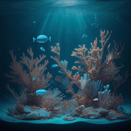 AI generated: (underwater scenery:1.3), luminous fish, Fish glowing in red and blue, hyper emotional, 32k UHD reso...