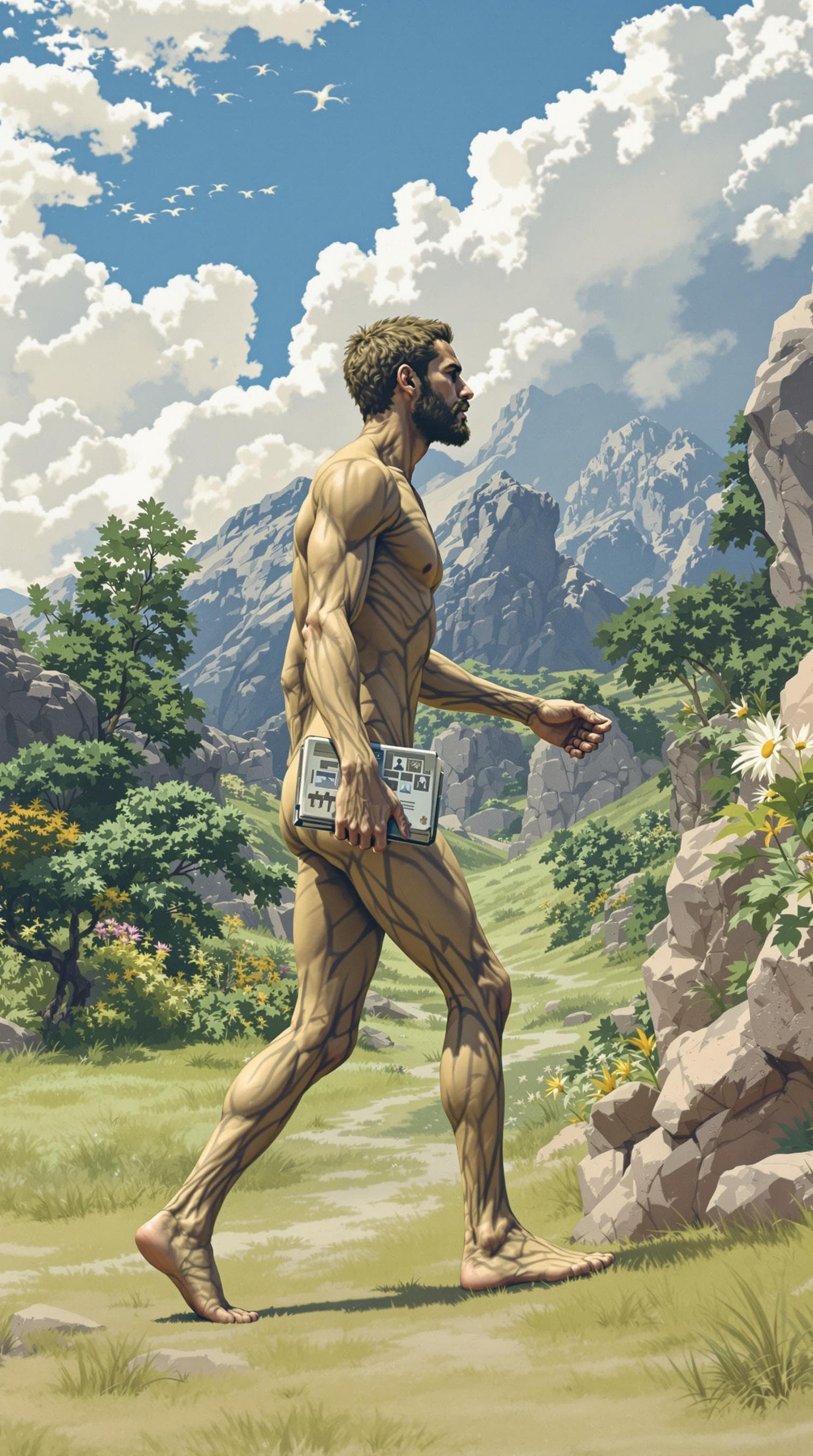 AI generated: Human evolution with books