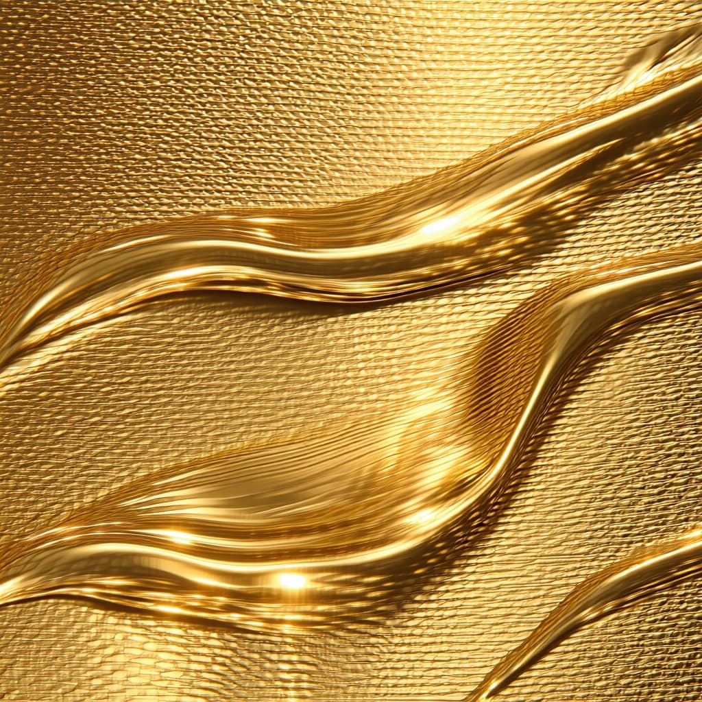 AI generated: SMOOVE GOLD LIQUID, OBERFLÄCHE, LIGHT REFLECTION,
DOWN VIEW, PATTERN