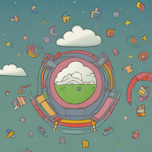 AI generated: Small illustrations of children exploring and learning (e.g., reading books, using magnifying glasse...