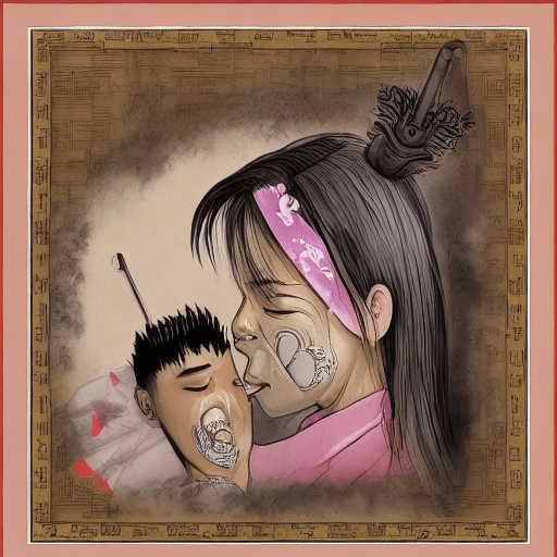AI generated: (anatomically correct:1.2),hanfu, (a girl  is sucking a man's cock, a girl , Blowjob, Sucking a peni...