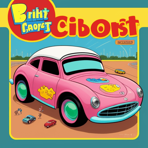 AI generated: Cover for children's book cars toys bright illustration