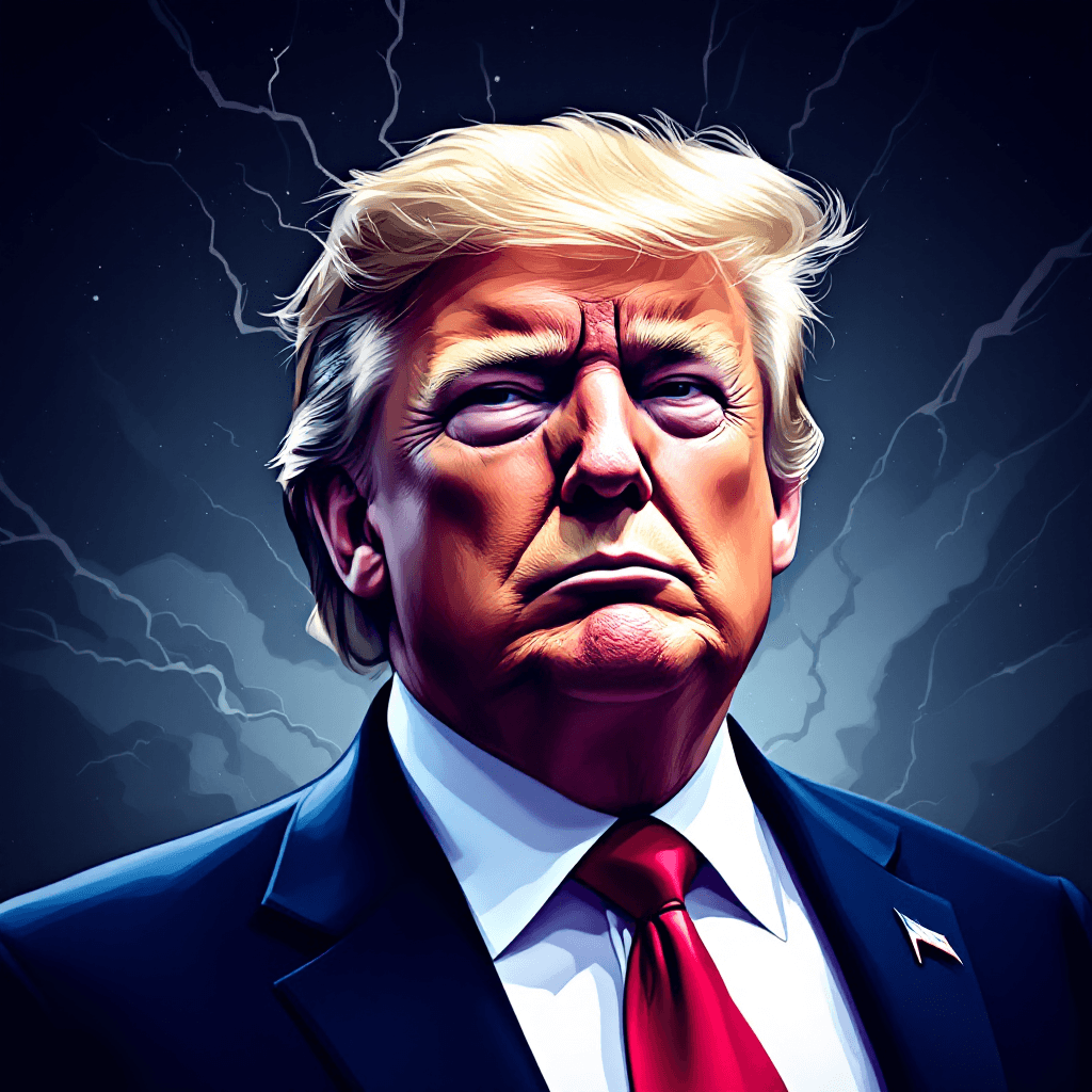 AI generated: donald trump is thor