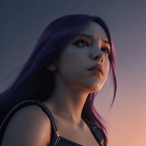 AI generated: Photo of a ultra realistic star fire teen titans, pale sunrise, cinematic lighting, battered, low an...