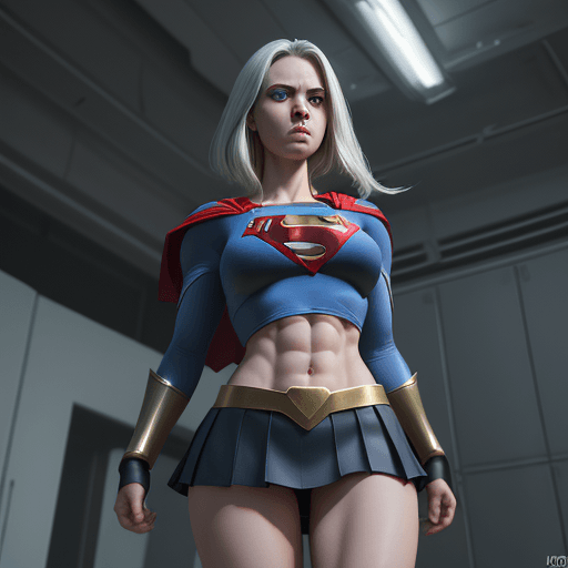 AI generated: super girl, amazing body, perfect body, huge hips, hovering, short skirt, nice abs, m4ture content, ...