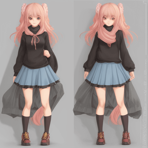 AI generated: Cute anime girl full body 
