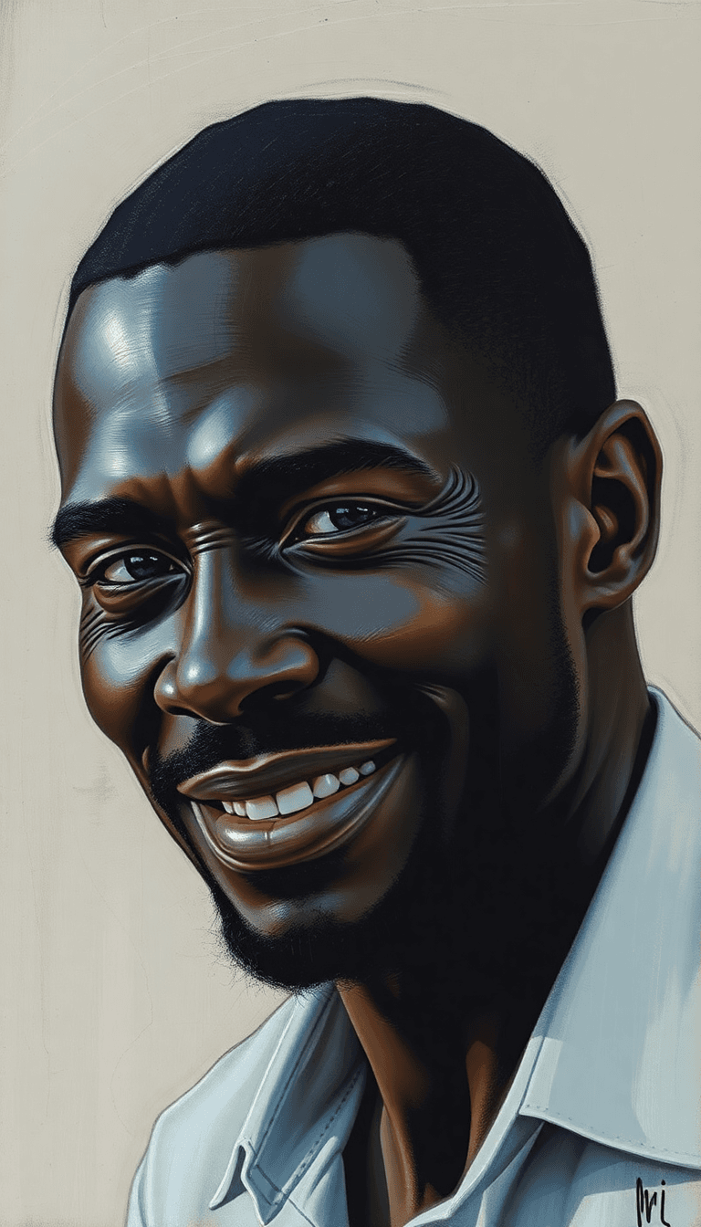AI generated: by-christopher-bucklow-and-nicoletta-ceccoli-black-man-smirk-14721703 Black man
