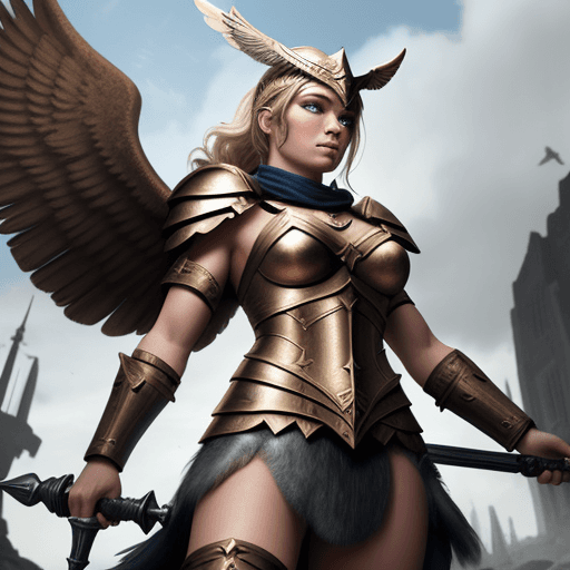 AI generated: Valkyrie warrior in an epic world, 8k