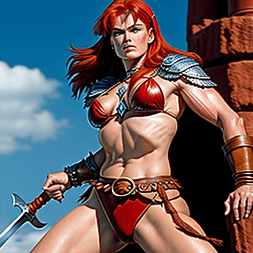 AI generated: Conan with Red Sonja