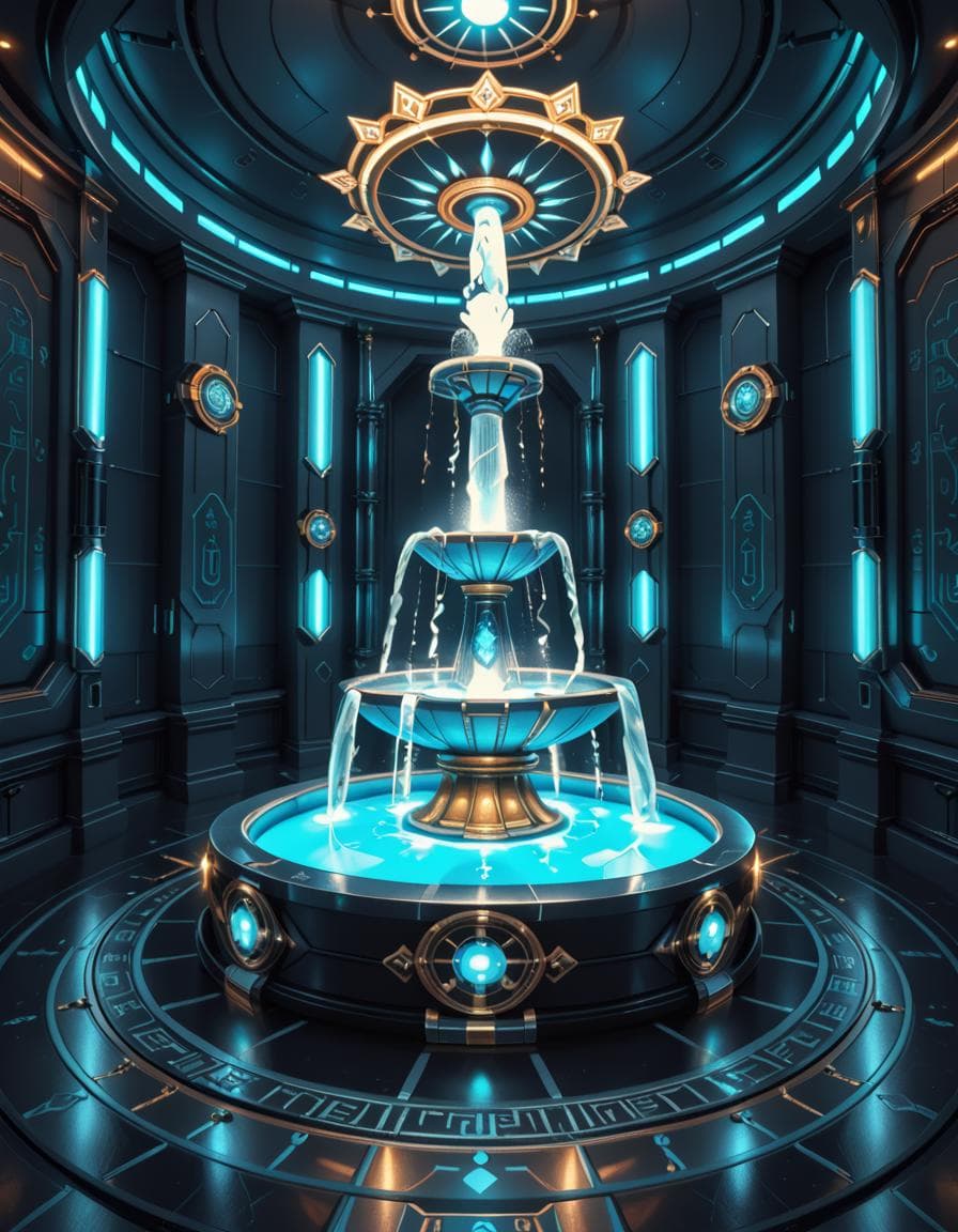 high-tech alien temple fountain pony - Image 2